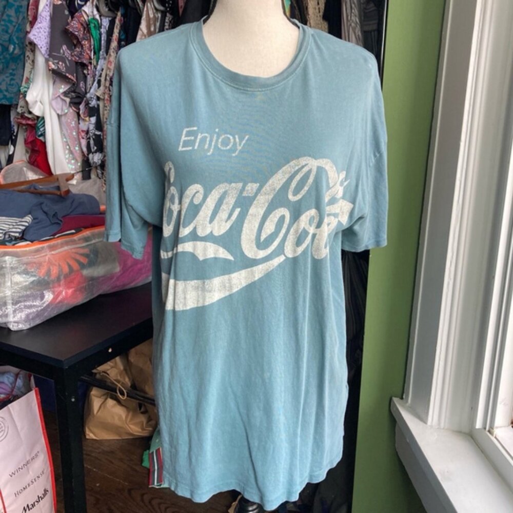 Women's HM Coca-Cola T-Shirt Size M Blue